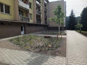 Úprava plochy za bytovými domy, Urbánkova, Brno (2024)